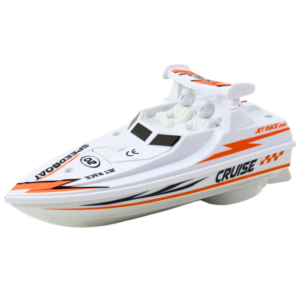 Barco a Pilhas Branco Flutuante