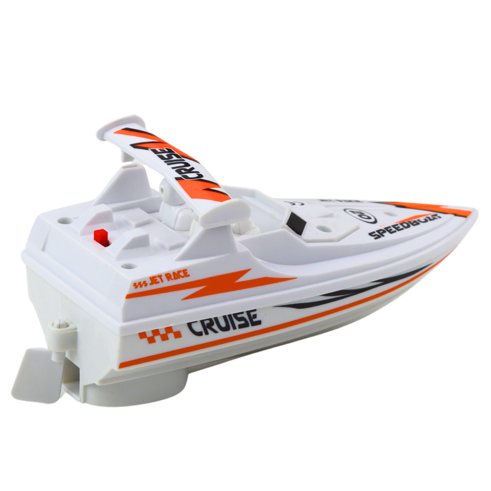 Barco a Pilhas Branco Flutuante