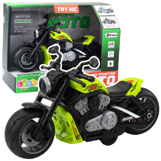 Mota a Pilhas com Luzes e Sons Verde
