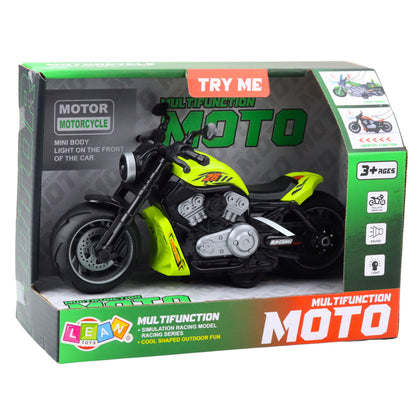 Mota a Pilhas com Luzes e Sons Verde