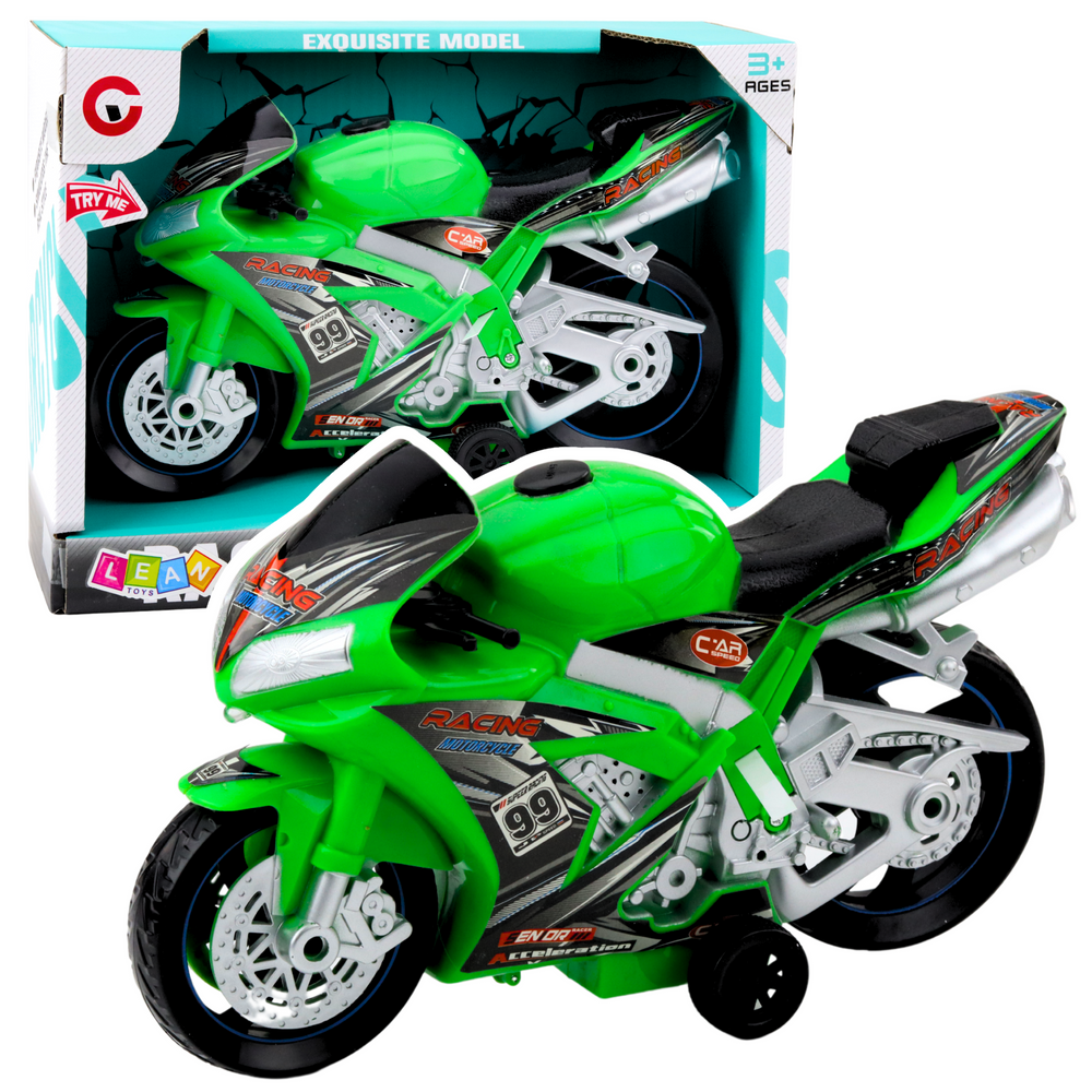 Mota de Corrida com Luzes e Sons Verde