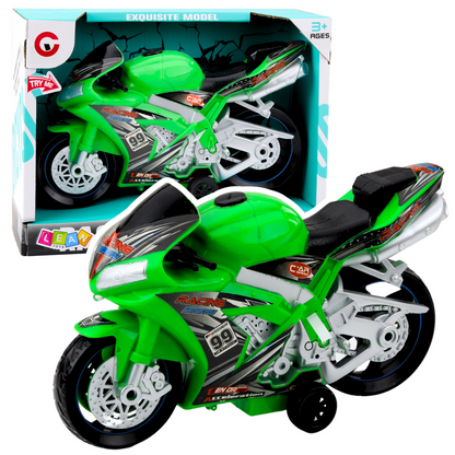 Mota de Corrida com Luzes e Sons Verde