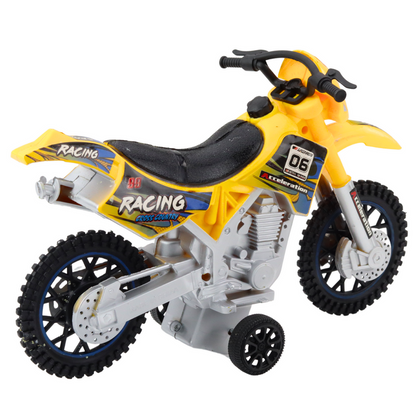 Moto Cross Off-Road com Luzes e Sons Amarelo