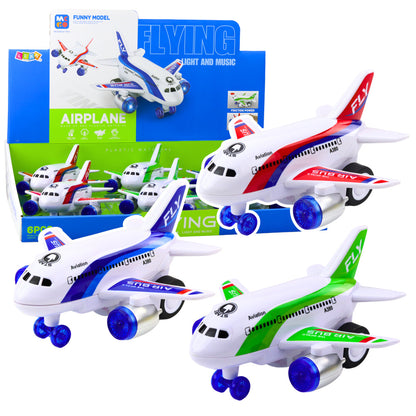 Avião de Passageiros a Pilhas com Luzes e Sons (1 unidade, sortido)