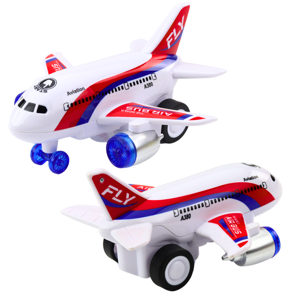 Avião de Passageiros a Pilhas com Luzes e Sons (1 unidade, sortido)