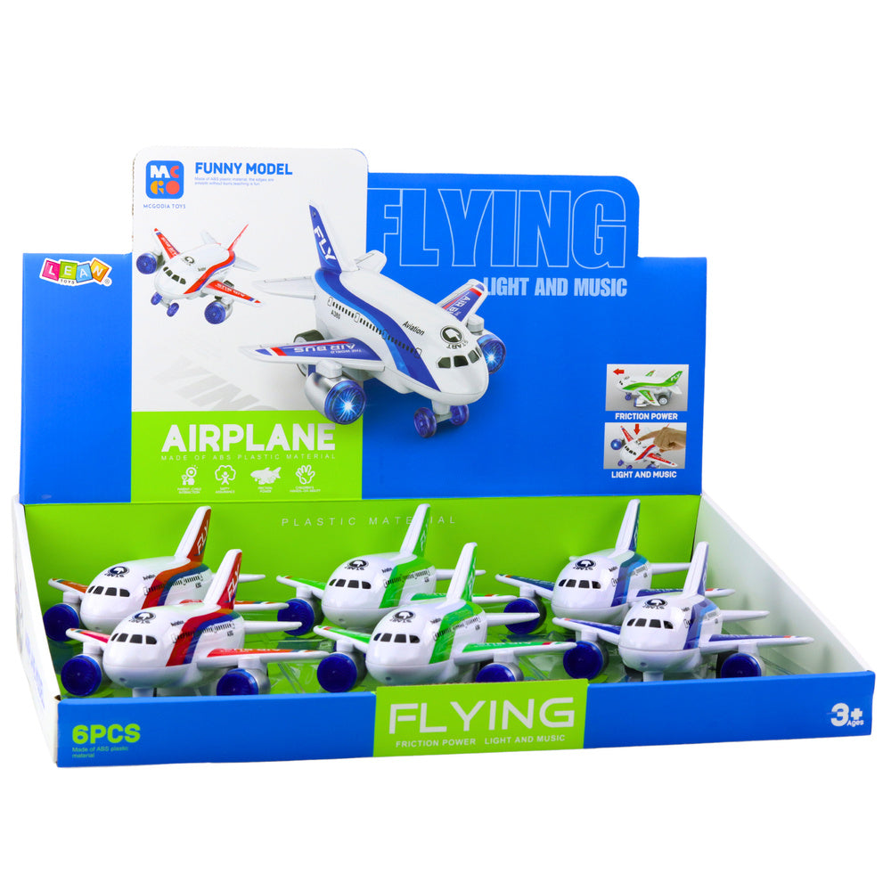 Avião de Passageiros a Pilhas com Luzes e Sons (1 unidade, sortido)