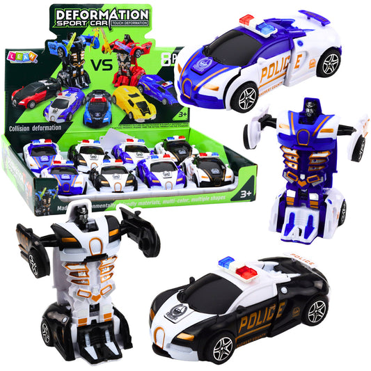 Carro Robot 2 em 1 Polícia (1 unidade, sortido)