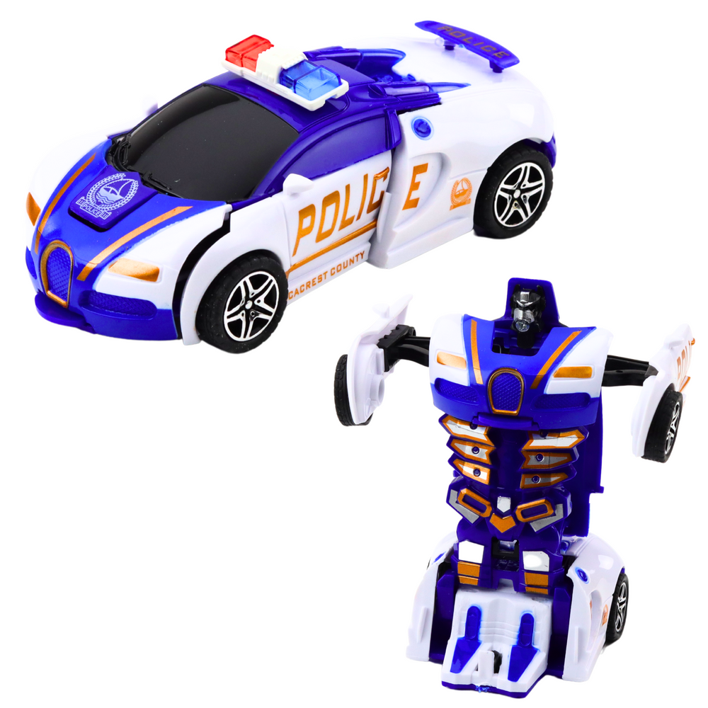 Carro Robot 2 em 1 Polícia (1 unidade, sortido)