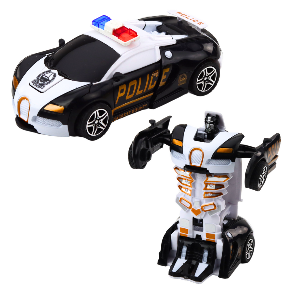Carro Robot 2 em 1 Polícia (1 unidade, sortido)