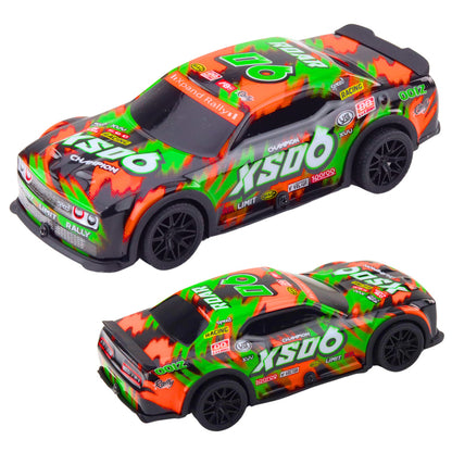 Carro de Corrida XS06 Laranja Azul (1 unidade, sortido)