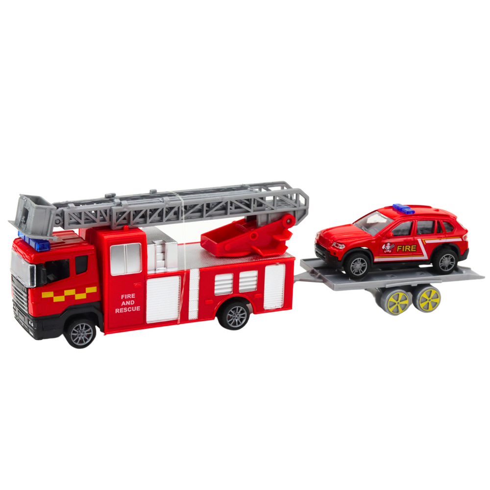Conjunto Carros de Bombeiros Vermelho