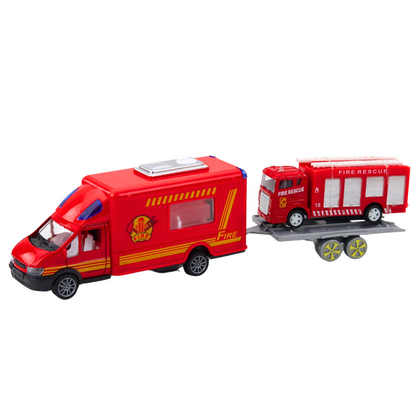 Conjunto Carros de Bombeiros Vermelho