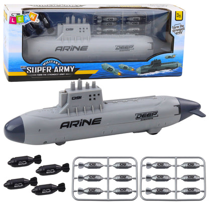 Submarino com Torpedo Cinzento 28cm