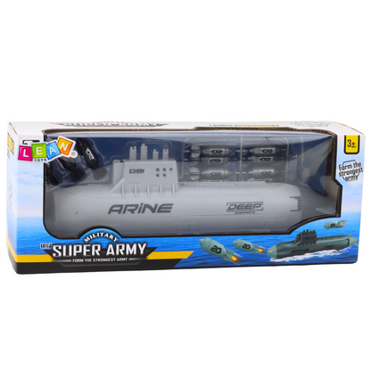 Submarino com Torpedo Cinzento 28cm
