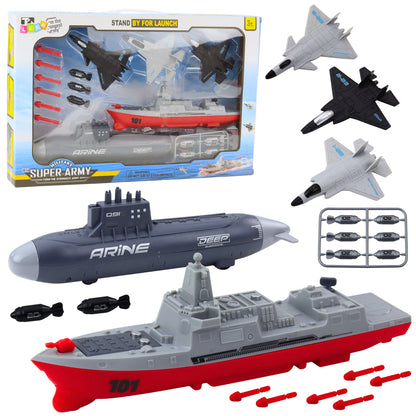 Militar Navio Submarino Caças e Mísseis