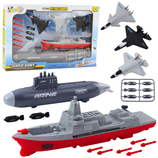 Militar Navio Submarino Caças e Mísseis