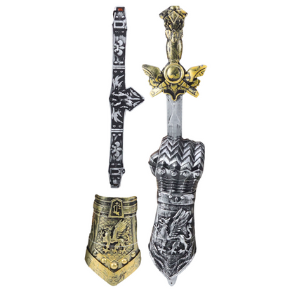 Gladiador Infantil Espada Proteções e Cinto