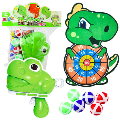 Jogo de Tiro ao Alvo Dinossauro com Arma e Bolas de Velcro