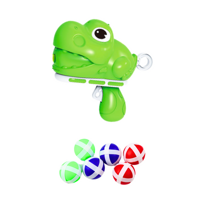 Jogo de Tiro ao Alvo Dinossauro com Arma e Bolas de Velcro