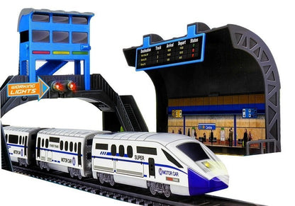 Comboio suburbano 244 cm com estação e carruagem