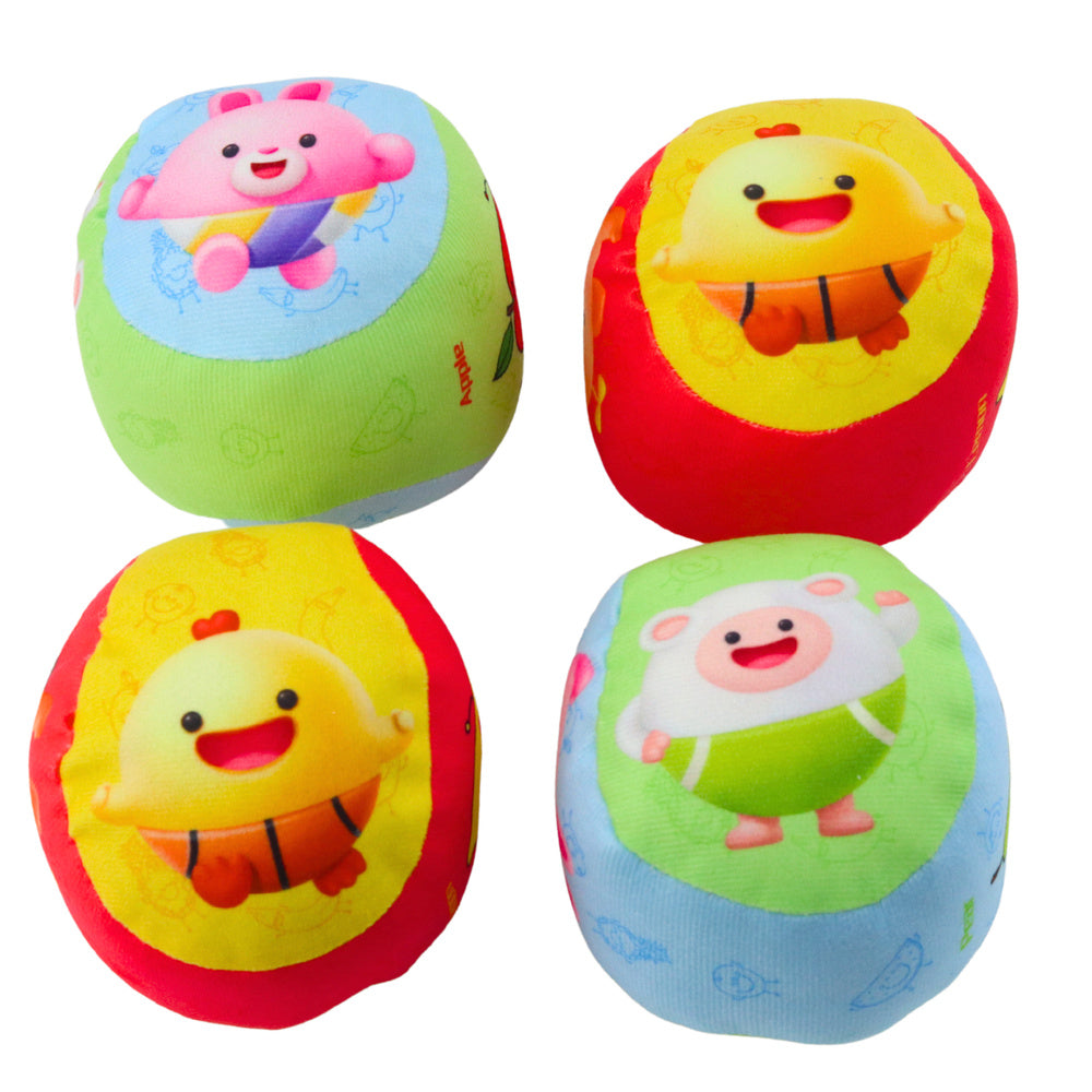 Conjunto 4 Bolas Macias Frutas Coloridas