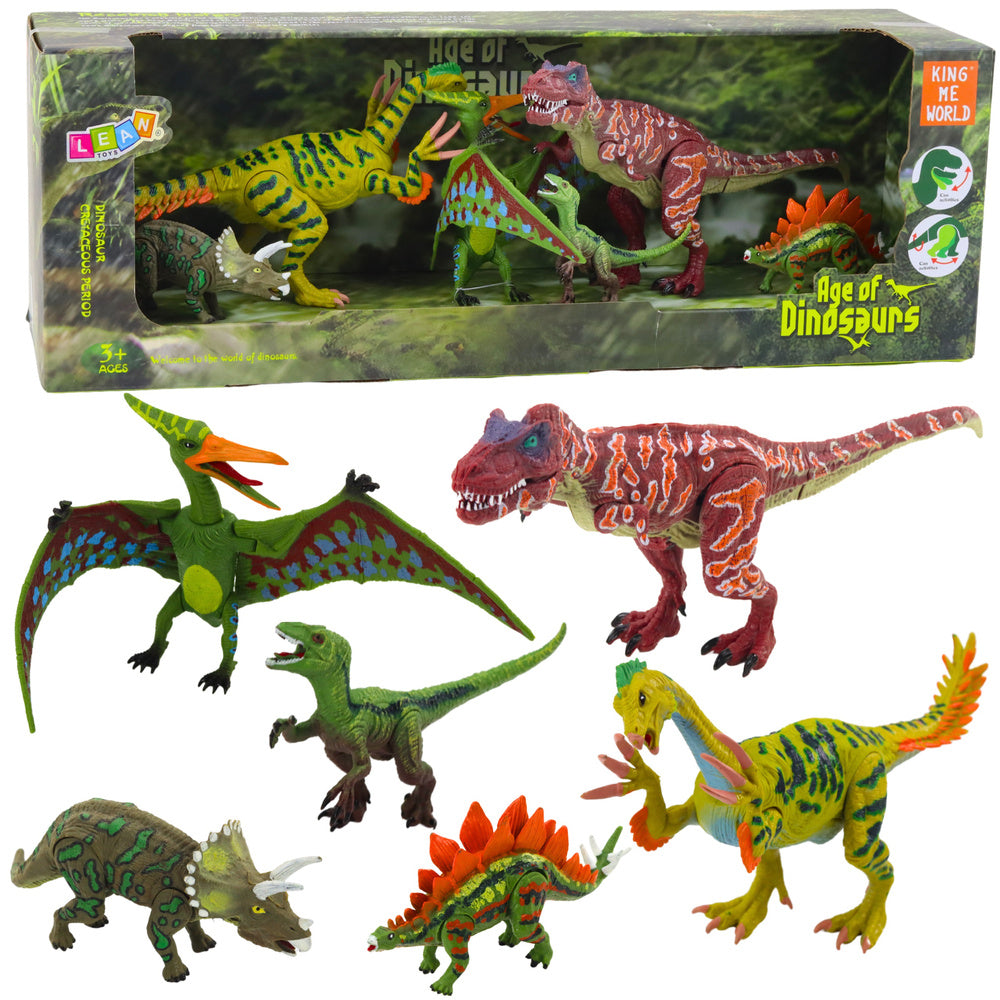 Dinossauros com Pernas e Boca Móveis 6 Peças