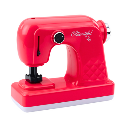 Máquina de Costura Infantil com Pedal Rosa
