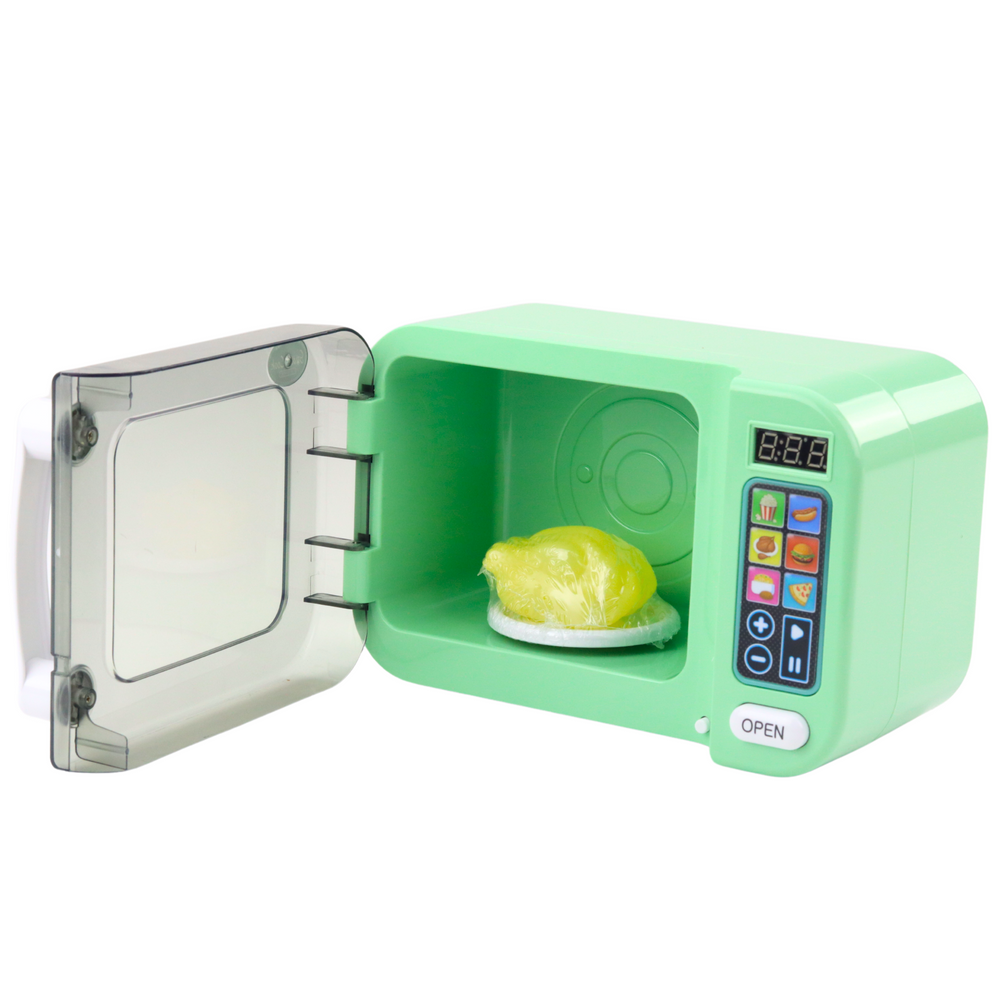 Micro-ondas de Brincar com Frango Rotativo Verde