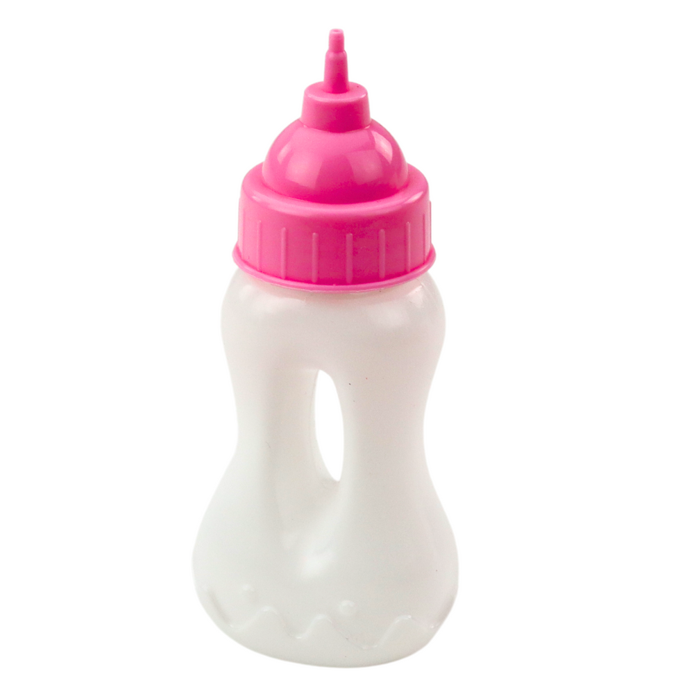 Boneca Bebé com Biberão Roupa Rosa Sons 30cm