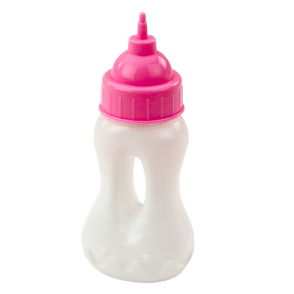 Boneca Bebé com Biberão Vestido Rosa Claro Sons 30cm