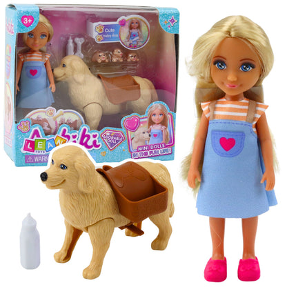 Mini Boneca Ankiki com Bolsa Cachorrinhos e Osso