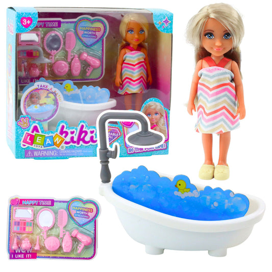 Mini Boneca Ankiki com Banheira e Acessórios