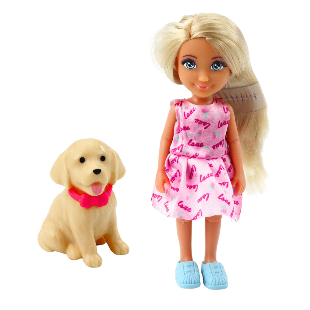 Mini Boneca Ankiki em Trotinete com Cão