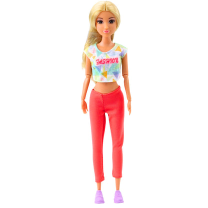 Boneca Yoga Anlily com Tapete Garrafa e Bolsa