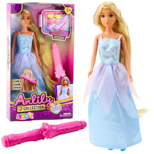 Boneca Anlily Vestido de Baile com Caracóis e Ganchos