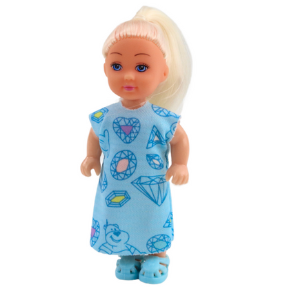 Mini Boneca Sweet Accessories Vestido Azul