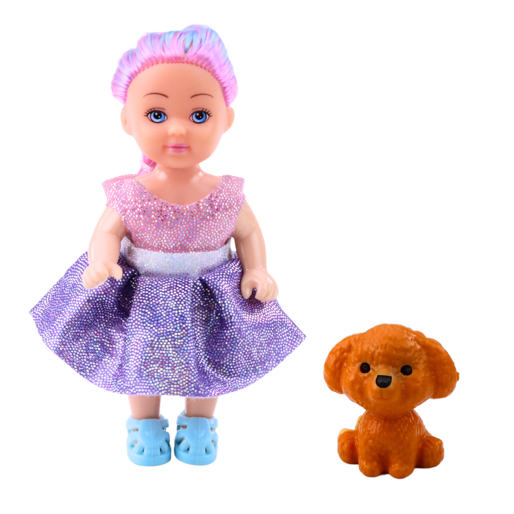Mini Boneca com Beliche e Cão