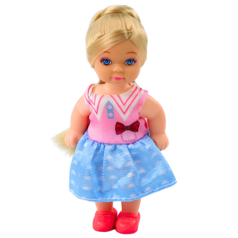 Mini Boneca com 2 Cães Cama e Taça