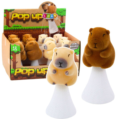 Capivara Saltitante com Mola Bege Castanho 10cm (1 unidade, sortido)