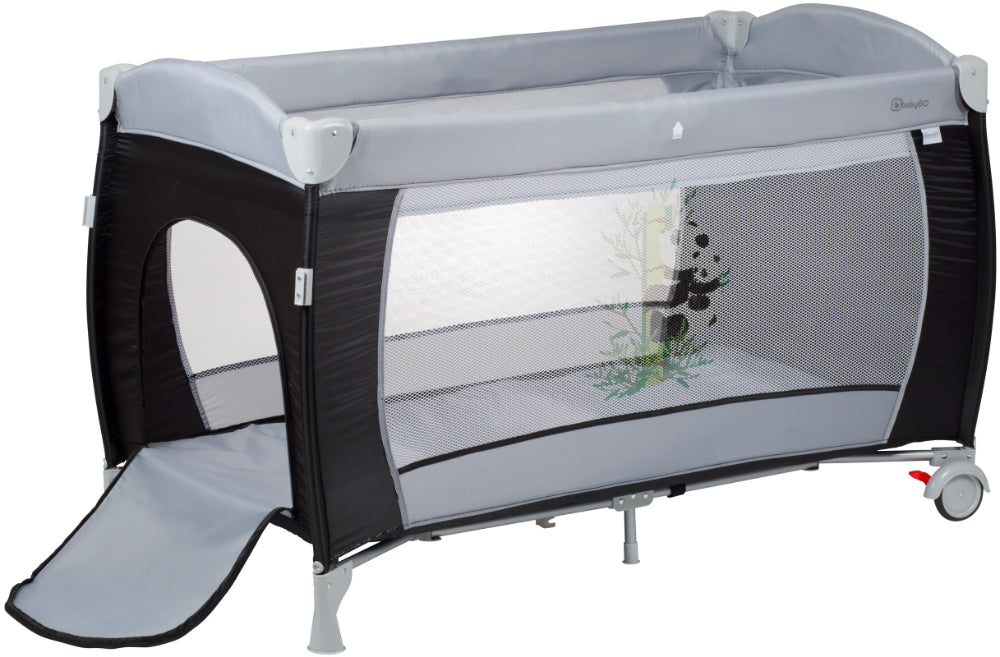 Cama De Viagem Com Muda-Fraldas babyGO Sleeper Delux Black