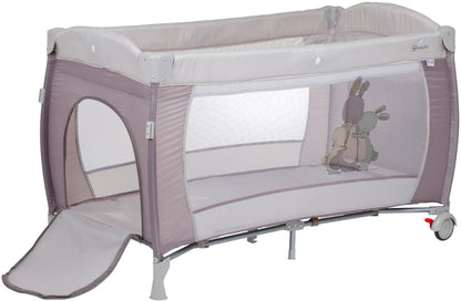 Cama De Viagem Com Muda-Fraldas babyGO Sleeper Delux Beige