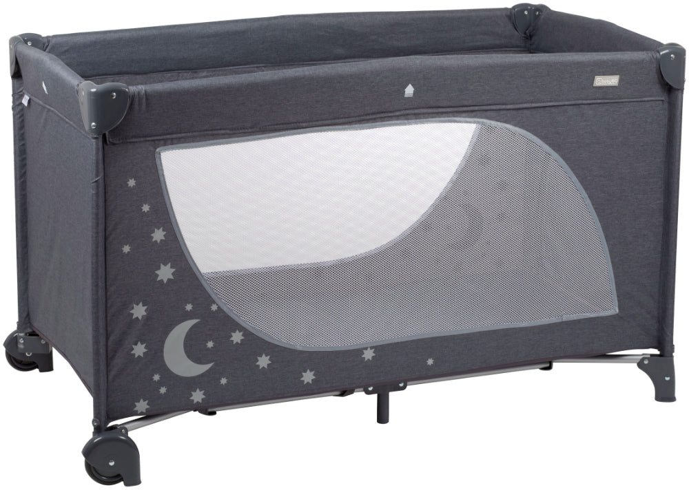 Cama De Viagem babyGO Sleeper Moonstars Grey Melange