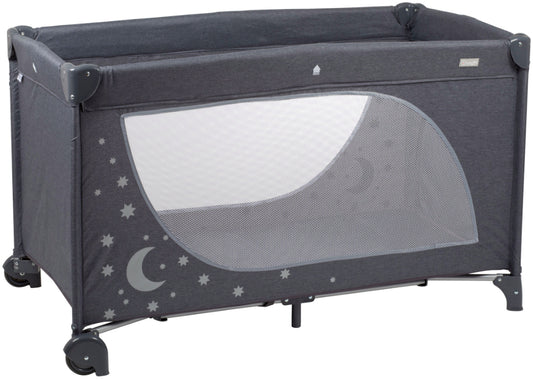 Cama De Viagem babyGO Sleeper Moonstars Grey Melange