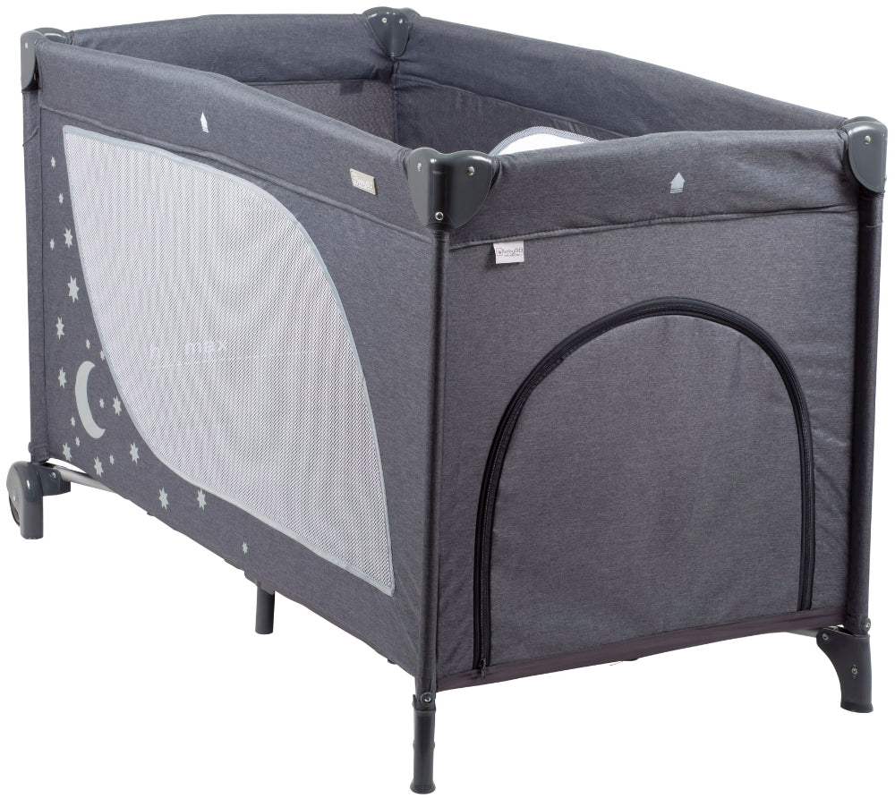 Cama De Viagem babyGO Sleeper Moonstars Grey Melange