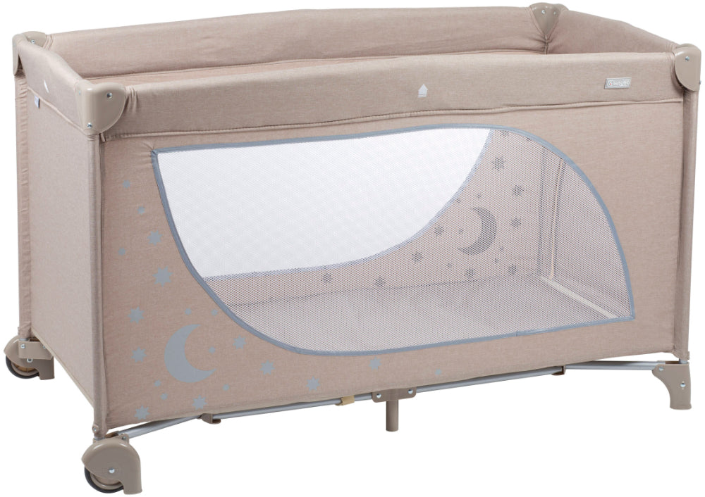 Cama De Viagem babyGO Sleeper Moonstars Beige Melange