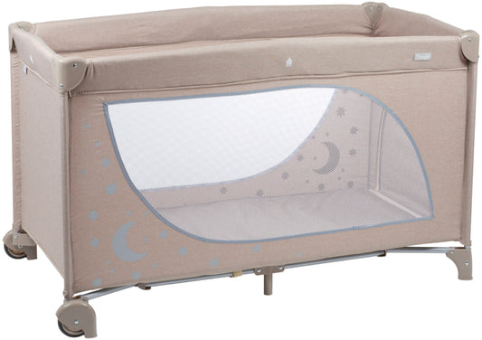 Cama De Viagem babyGO Sleeper Moonstars Beige Melange