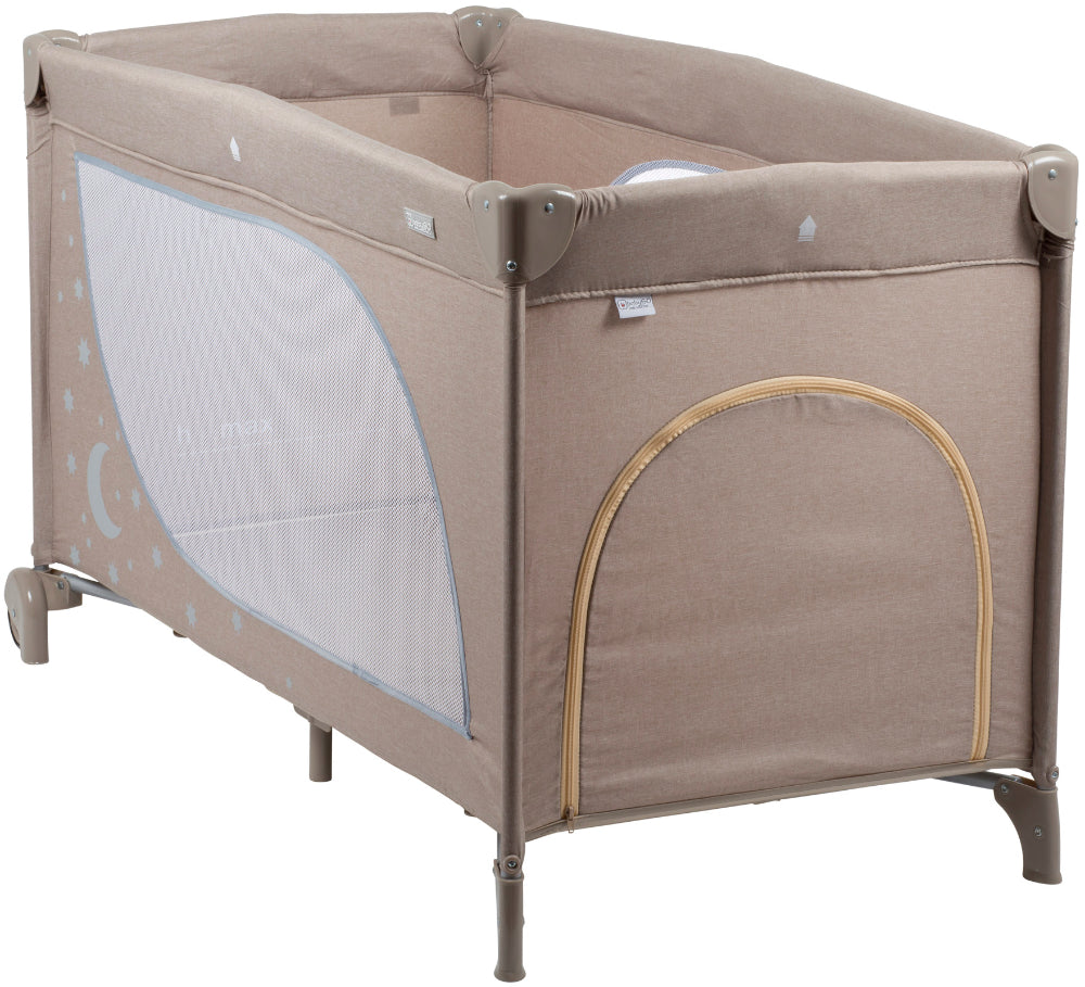 Cama De Viagem babyGO Sleeper Moonstars Beige Melange