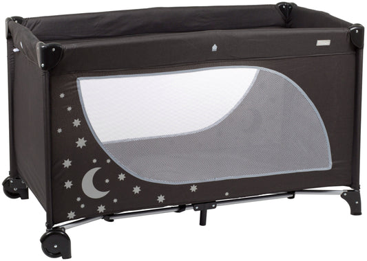 Cama De Viagem babyGO Sleeper Moonstars Black Melange