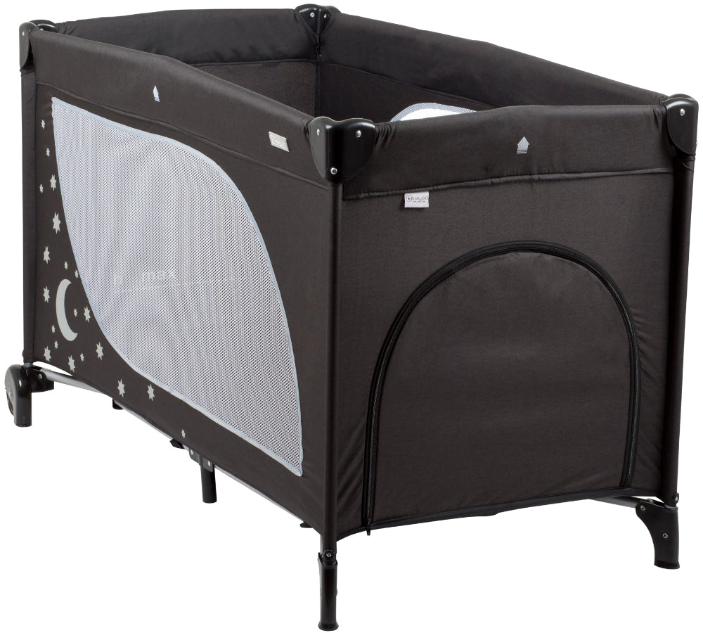 Cama De Viagem babyGO Sleeper Moonstars Black Melange