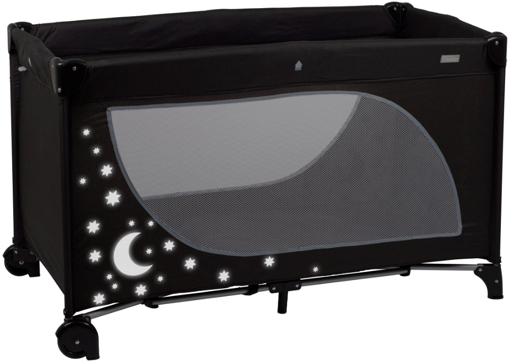 Cama De Viagem babyGO Sleeper Moonstars Black Melange